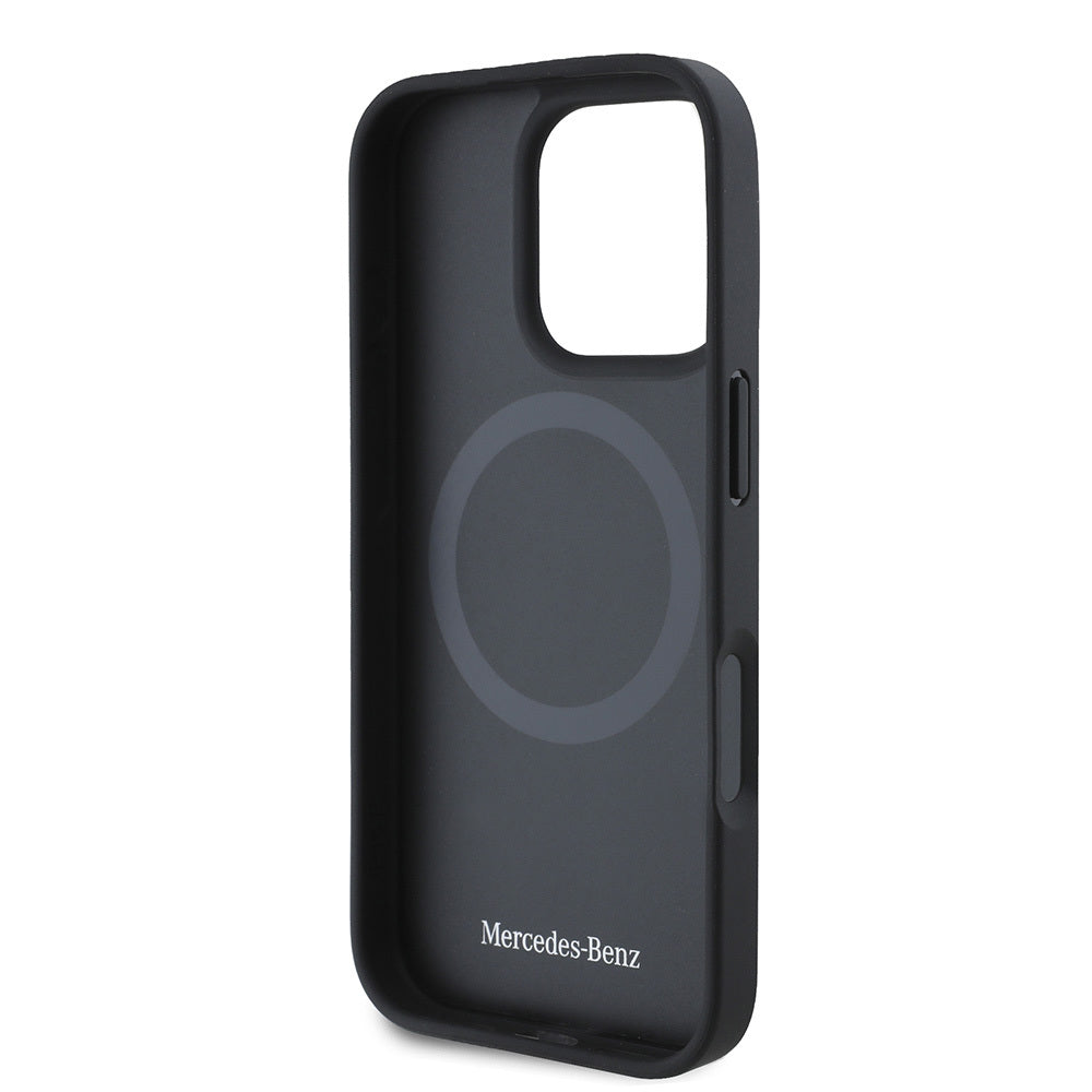 Mercedes Benz iPhone 16 Pro Orjinal Lisanslı M-safe Dokulu ve Düz Deri Kılıf Mercedes Benz iPhone 16 Pro Orjinal Lisanslı M-safe Dokulu ve Düz Deri Kılıf